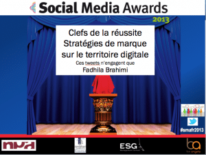 Strategie de marque digitale Social Media Awards 2013
